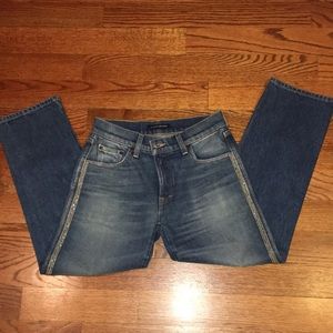 Lucky Brand  Mid Rise Authentic Straight Jeans size 25 Unique Trim💠🔷💠🔷💠TRIM